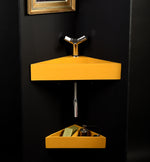 Helen of Troy – Triangol Edition | Handmade Concrete Corner Sink with Sculptural Lower Shelf