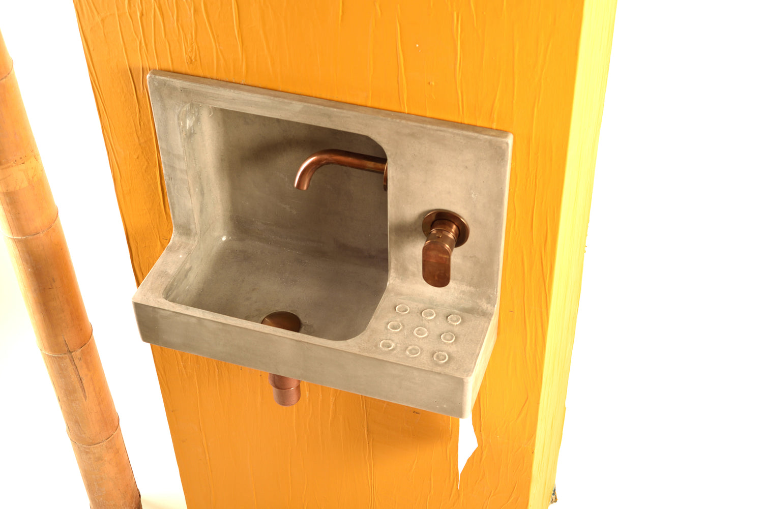The Barbican Sink : Ice Grey Color Washbasin with Backsplash Wall Mounted Backsplash Sink (Copy)
