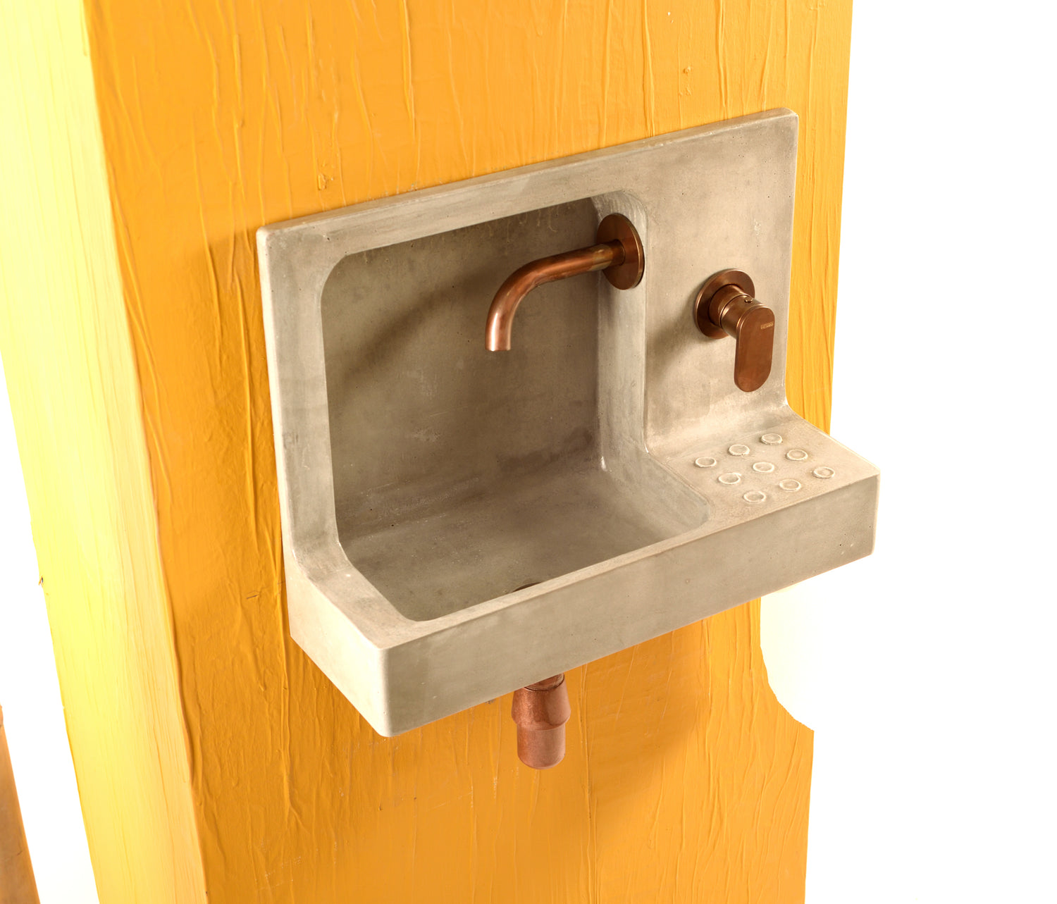 The Barbican Sink : Ice Grey Color Washbasin with Backsplash Wall Mounted Backsplash Sink (Copy)