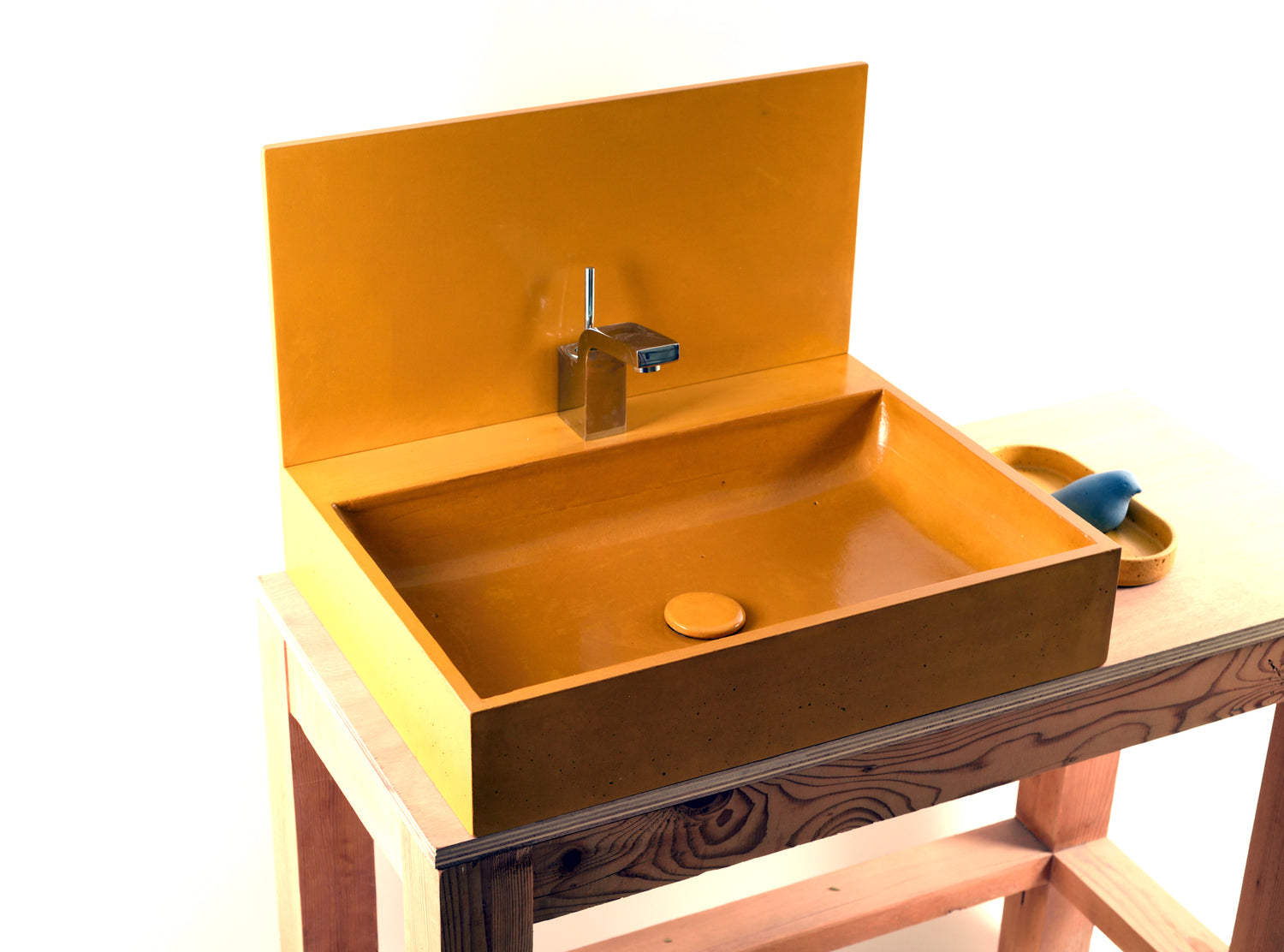 QO Design Backsplash  :  Bespoke Rectangular Sink with Matching Backsplash