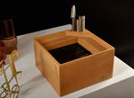 DORIAN TROPI Concrete Sink – Architectural Handmade Bathroom Basin with Black Stainless Steel Grid – Designer Countertop Washbasin