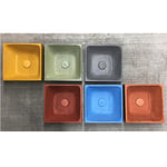 PLINT 30 - Square Concrete Sink , Top Washbasin, - robertotiranti.shop
