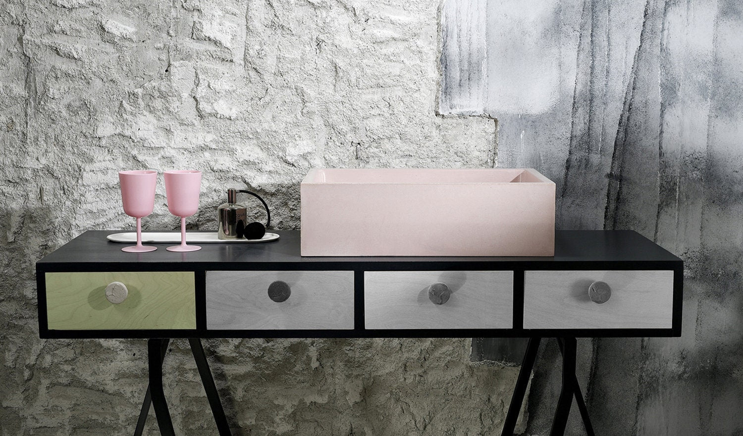 Pale Pink Bathroom Sink / Top Basin Sink - robertotiranti.shop