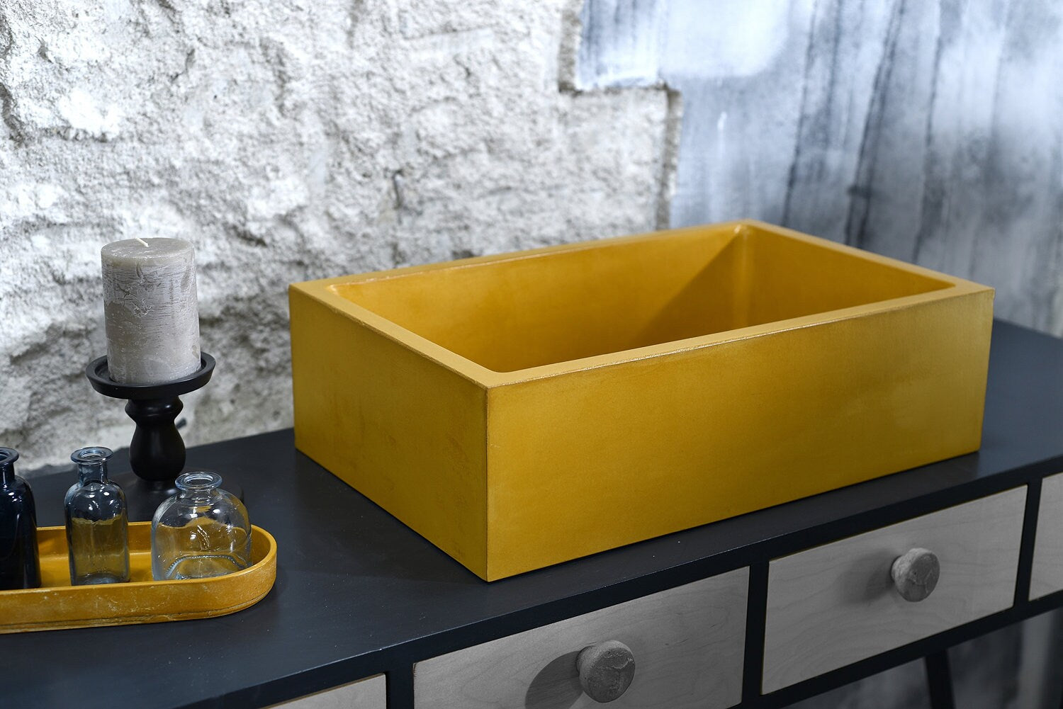 WITI : Yellow Bathroom Sink Vessel / Colored Sink - robertotiranti.shop