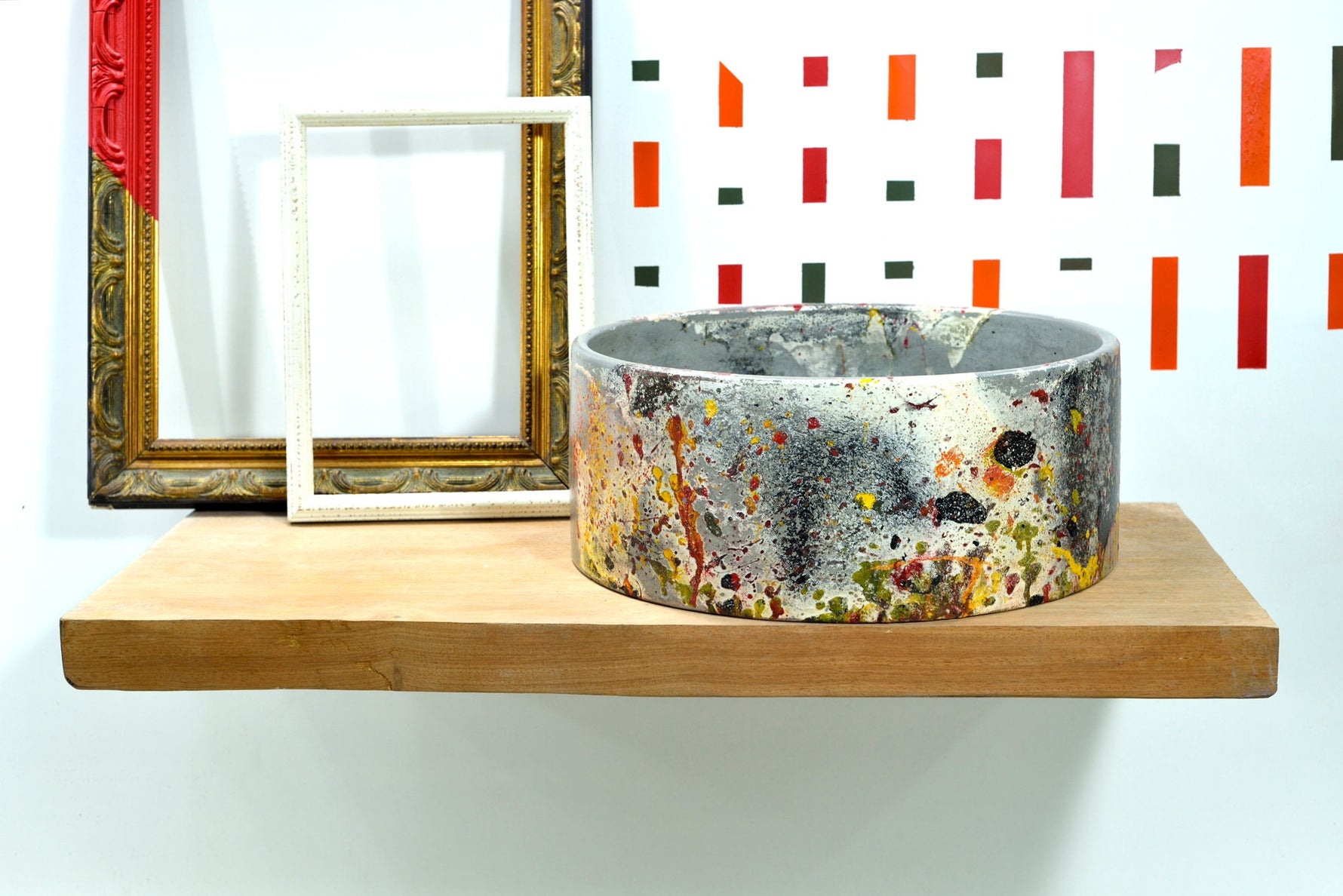 Oi Washbasin Art Graffiti Bathroom Sink / Concrete Bathroom Vessel - robertotiranti.shop