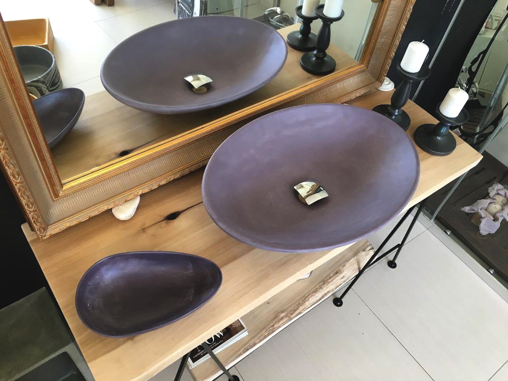 ILUSIA : Elegant Concrete Sink / New Color in your Bathroom / Bathroom Concrete Sink Violet Purple - robertotiranti.shop