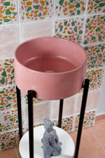 Oi Washbasin : Pink Bathroom Washbasin , Bathroom Sink with Mirror - robertotiranti.shop