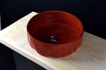 FLUT : Red Concrete Sink | Counter Top Wash Basin - robertotiranti.shop