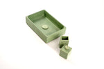 PLINT 28 : Rectangular Vanity Basin / Countertop Basin Green Color - robertotiranti.shop