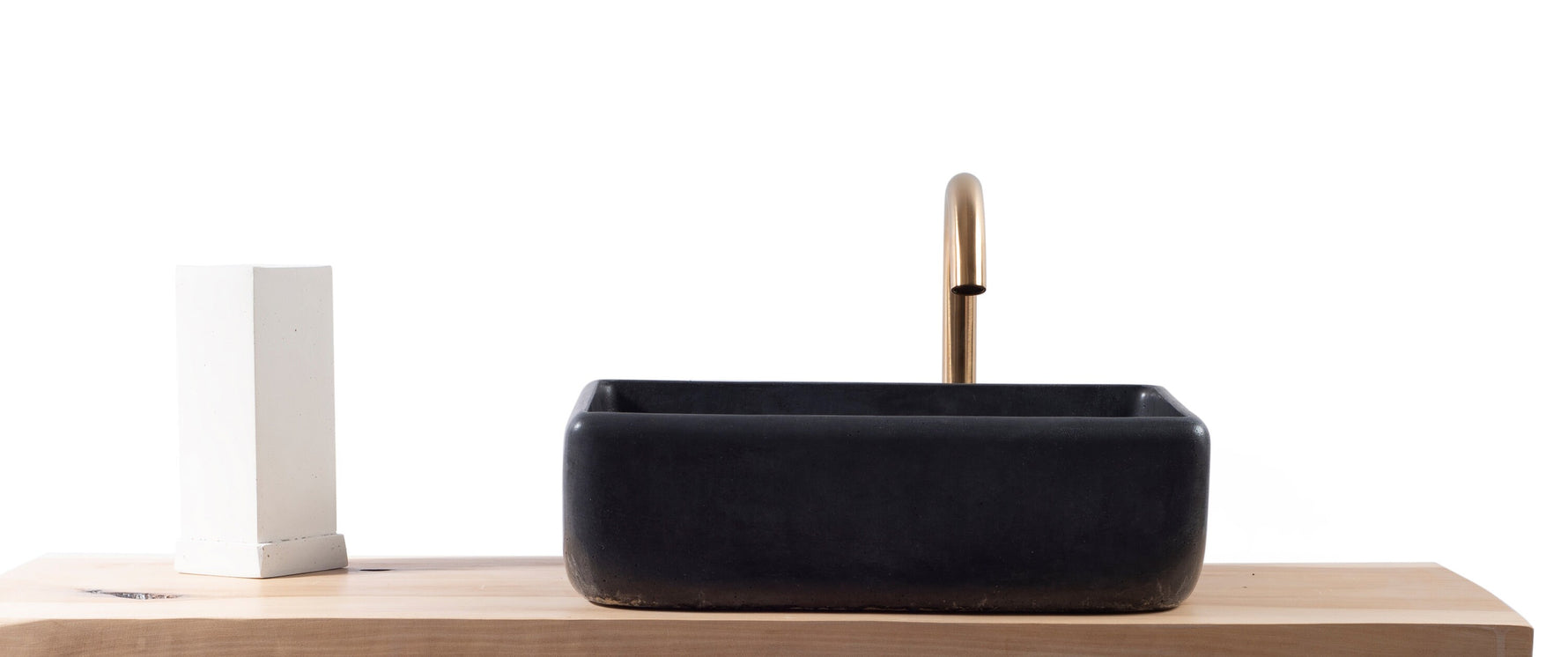 OBLIO : Black Charcoal Washbasin - robertotiranti.shop