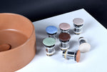 Colored Unslotted Sink Drain / Basin Waste Plug Drainer / Custom Color Pop Up Metal Drain - robertotiranti.shop