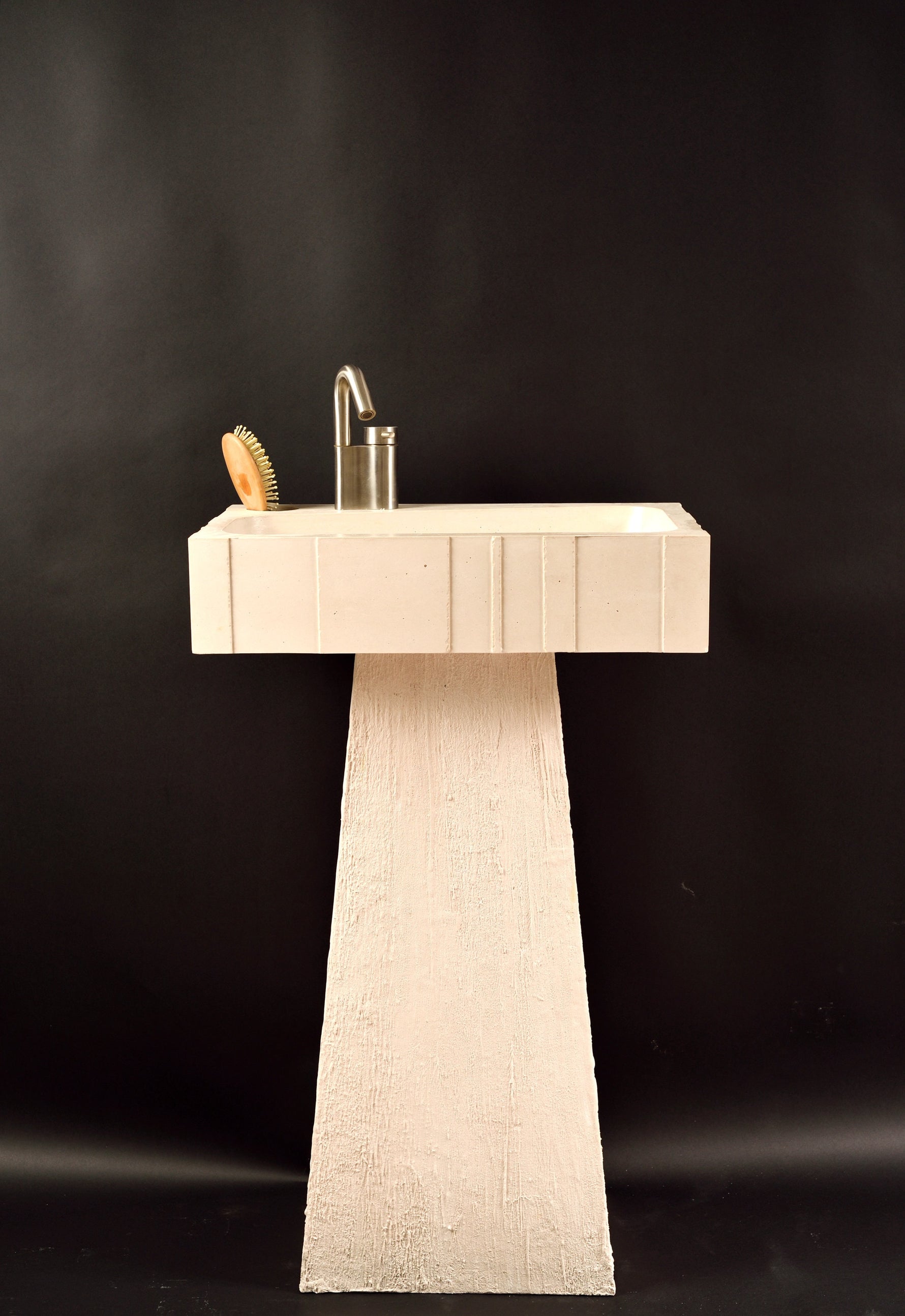 EPITOMI : Elegant Rectangular Washbasin with Pedestal - robertotiranti.shop