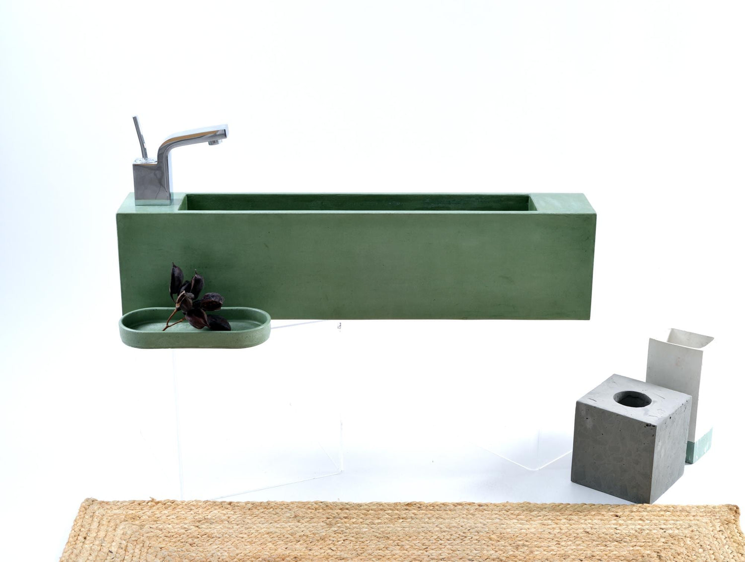 BESPOKE : Long and Slim Washbasin : Perfect for Small Spaces with Architectural Elegance - robertotiranti.shop