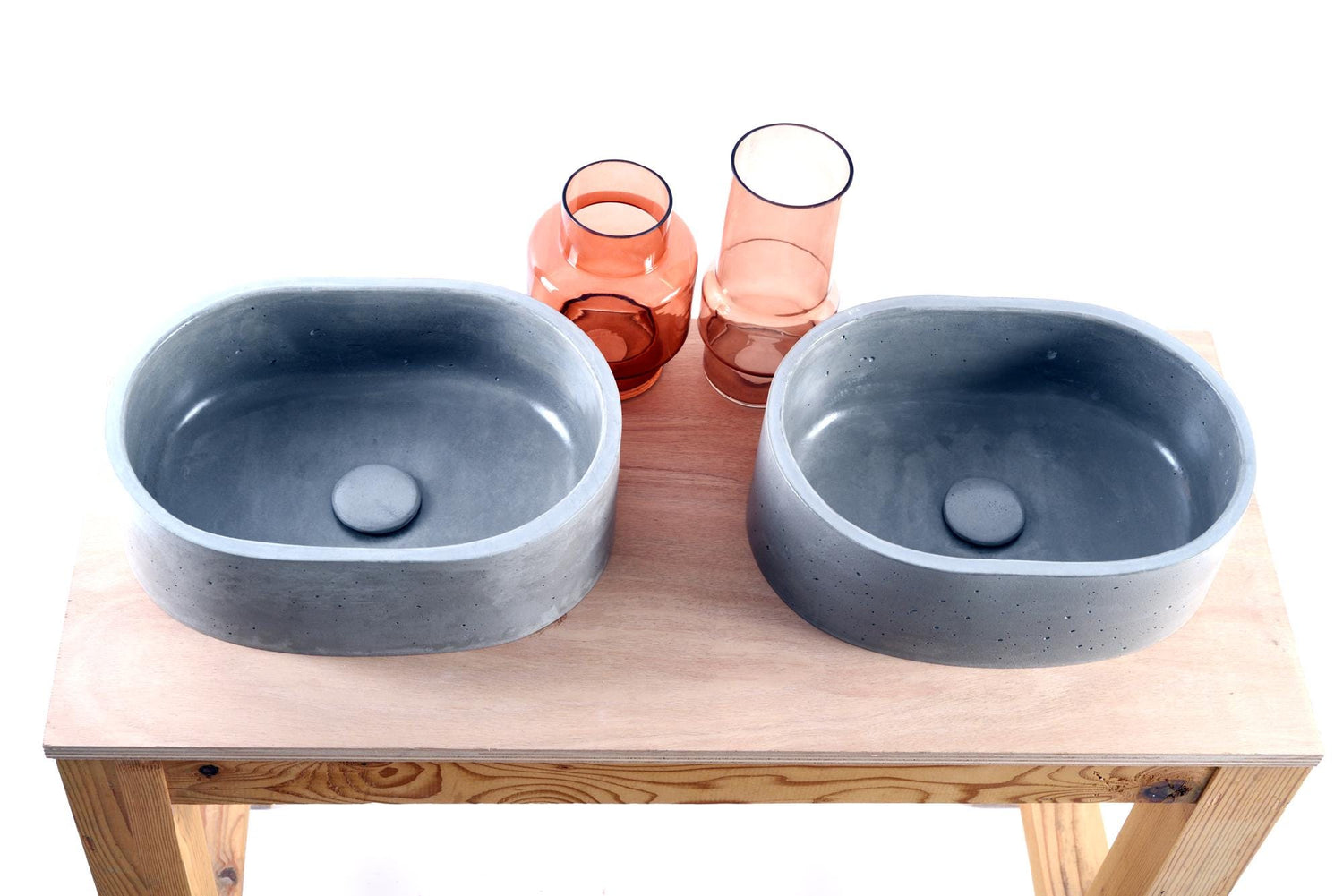 BESPOKE : Oval Washbasin Elegantly Crafted with Custom Sizing Options , Oval Sink in Ice Grey Color. - robertotiranti.shop
