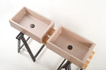 Witi Concrete Vessel Sink – Dust Brown Handmade Vanity Basin – Modern Artisan Washbasin