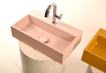 QO Series Concrete Sink – Compact Design with Back Faucet | 50 × 30 cm - robertotiranti.shop