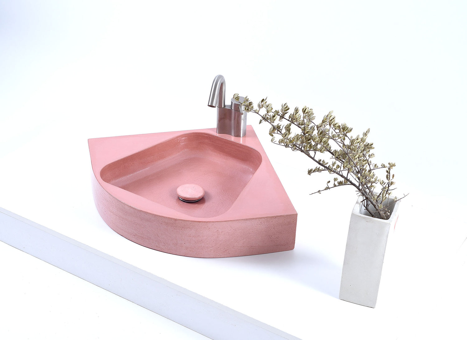 Helen of Troy - Petal Pink Corner Sink: Spacious and Stylish
