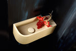 Luma Curve Concrete Sink | Small Sand Wall Mounted Basin (Floating Sink) - robertotiranti.shop
