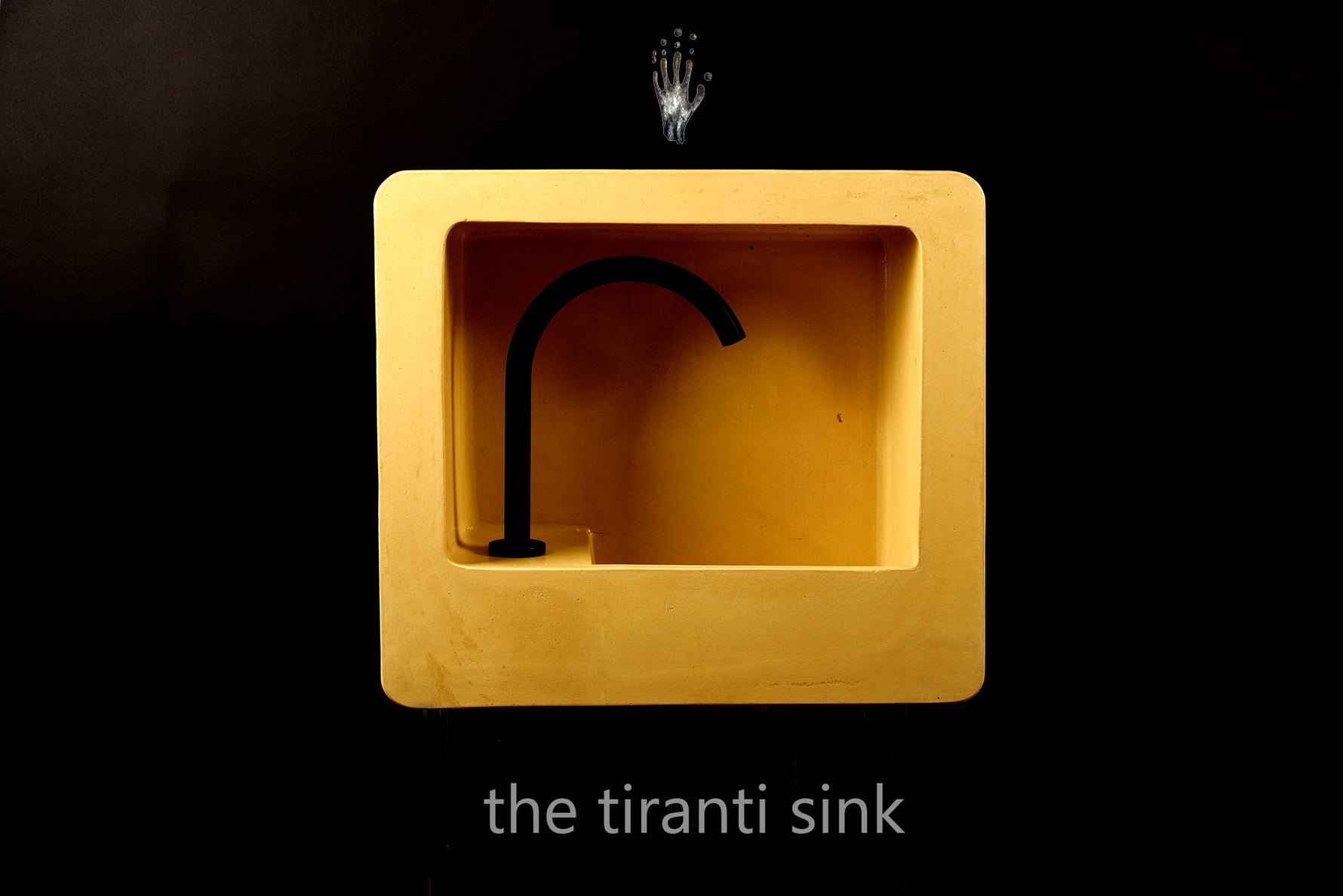 The Tiranti Sink  – Banana Yellow Wall-Mounted Basin | Handmade Minimalist Bathroom Vanity - robertotiranti.shop