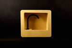 The Tiranti Sink  – Banana Yellow Wall-Mounted Basin | Handmade Minimalist Bathroom Vanity - robertotiranti.shop