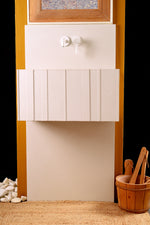 Handmade Off White Concrete Wall-Mounted Washbasin with Backsplash - Bespoke Collection - robertotiranti.shop