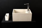 Custom Size Light Ivory Concrete Square Sink – Bespoke Minimal Modern Design - robertotiranti.shop