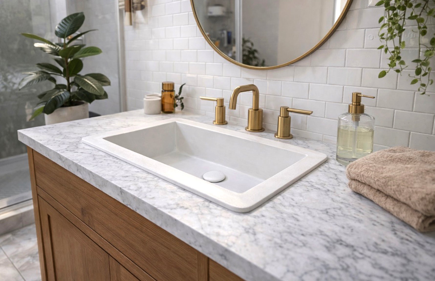 Drop-In Concrete Sink – Off-White Satin Finish - robertotiranti.shop
