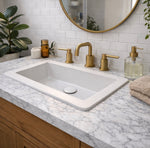 Drop-In Concrete Sink – Off-White Satin Finish - robertotiranti.shop