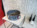 OI Washbasin Graffiti - Round Concrete Vessel Sink / Bathroom sink / Bathroom Vessel / Colored sink / Colorful Vessel - robertotiranti.shop