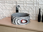 OI Washbasin Graffiti - Round Concrete Vessel Sink / Bathroom sink / Bathroom Vessel / Colored sink / Colorful Vessel - robertotiranti.shop