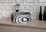 OI Washbasin Graffiti - Round Concrete Vessel Sink / Bathroom sink / Bathroom Vessel / Colored sink / Colorful Vessel - robertotiranti.shop