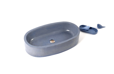 Lebek Big Washbasin Steel Blue Grey - robertotiranti.shop