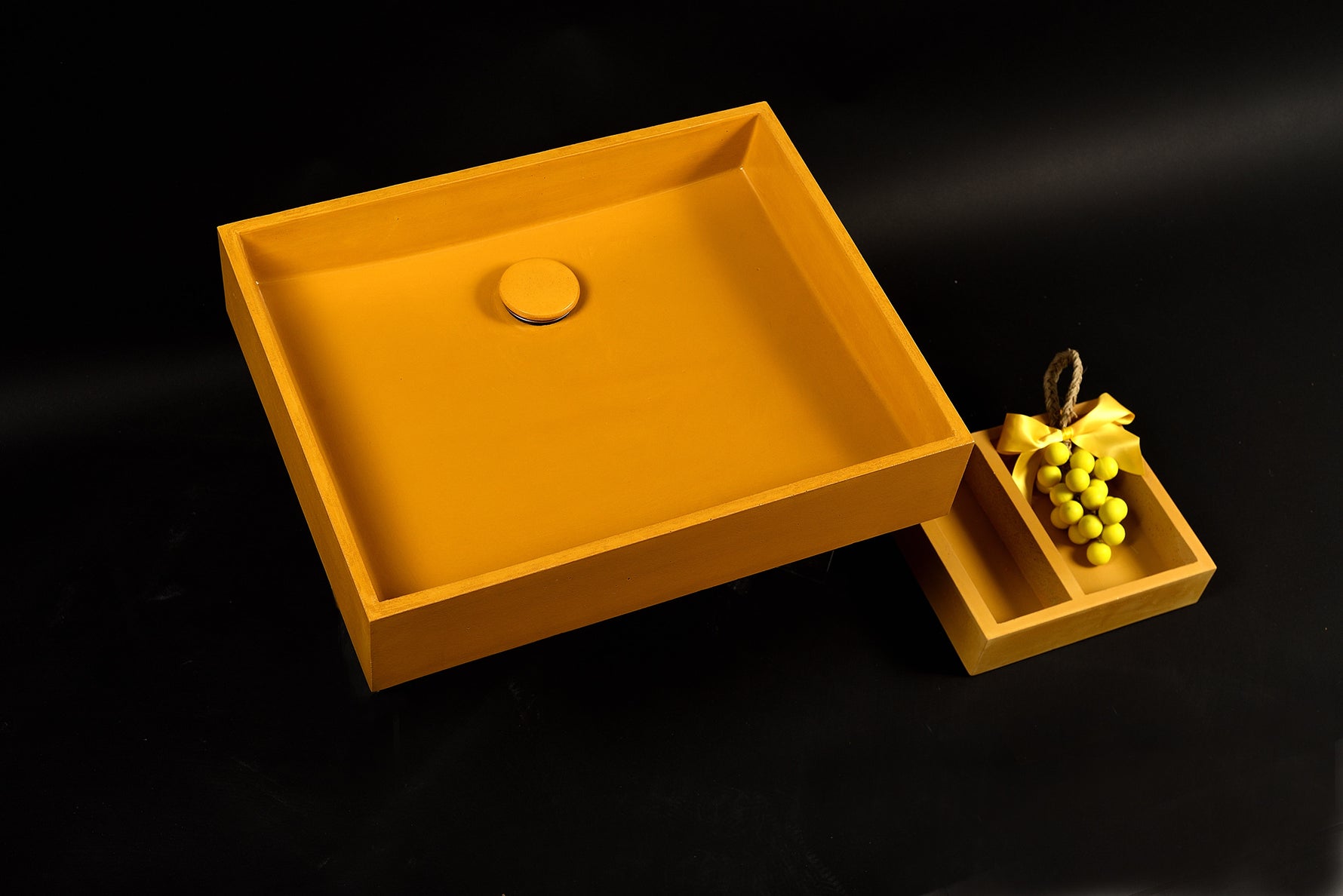 Plint 50 Concrete Sink – Minimal Square Bathroom Basin | Handmade Modern Vanity Sink - robertotiranti.shop