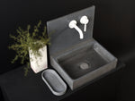 Plint Concrete Sink with Backsplash Extension – Designed for Long-Spout Faucets - robertotiranti.shop