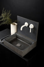 Plint Concrete Sink with Backsplash Extension – Designed for Long-Spout Faucets - robertotiranti.shop
