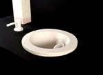 Tholos – Drop-In Concrete Sink with Integrated Spout | Sculptural Round Bathroom Basin | Handmade in Greece - robertotiranti.shop
