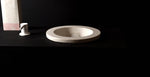 Tholos – Drop-In Concrete Sink with Integrated Spout | Sculptural Round Bathroom Basin | Handmade in Greece - robertotiranti.shop
