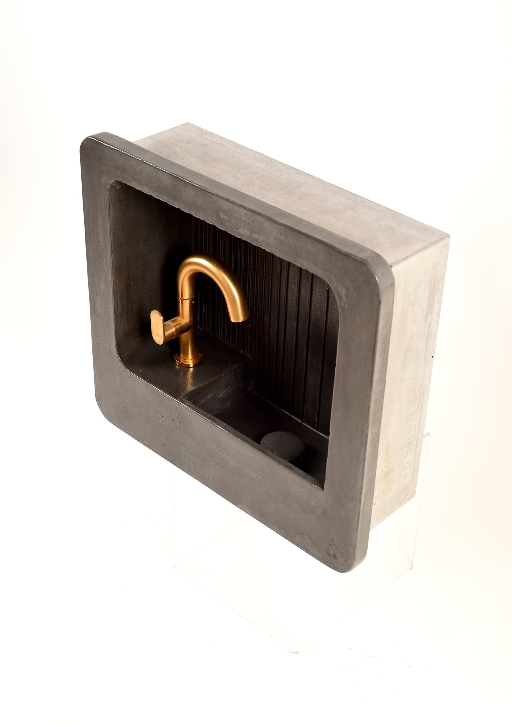The Tiranti Sink – Handmade Concrete Bathroom Sink | Minimal Wall-Mounted Design | Architectural Modern Basin - robertotiranti.shop