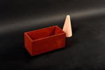 Handmade Concrete Vessel Sink, Red Rectangular Basin ,Bespoke Compact Powder Room Vanity - robertotiranti.shop