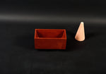Handmade Concrete Vessel Sink, Red Rectangular Basin ,Bespoke Compact Powder Room Vanity - robertotiranti.shop