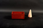 Handmade Concrete Vessel Sink, Red Rectangular Basin ,Bespoke Compact Powder Room Vanity - robertotiranti.shop