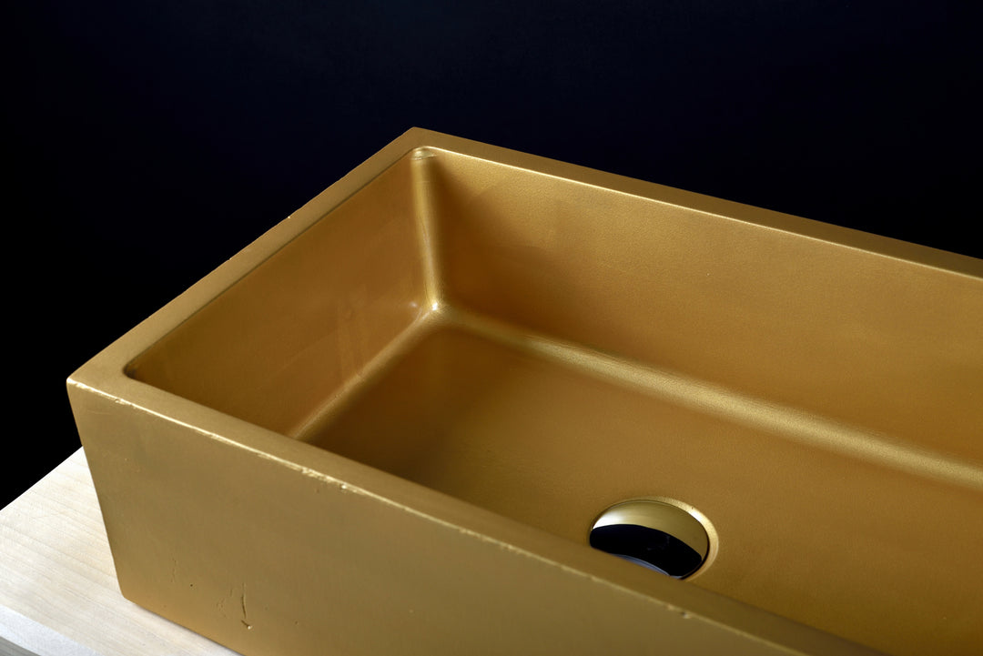 Gold Color Washbasin - robertotiranti.shop