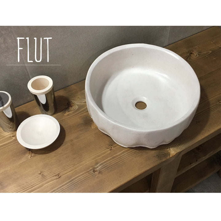 Flut - White Concrete Sink - robertotiranti.shop