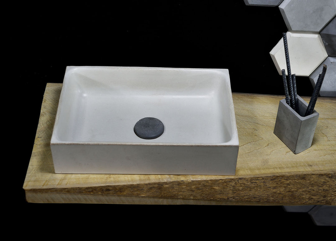 Plint 40x30 - Ivory Bathroom Sink - robertotiranti.shop