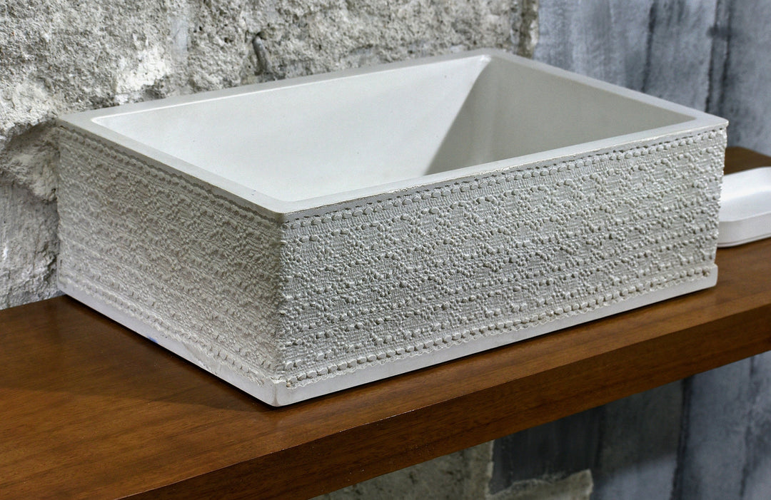 Morphi - White Concrete Bathroom Sink - robertotiranti.shop