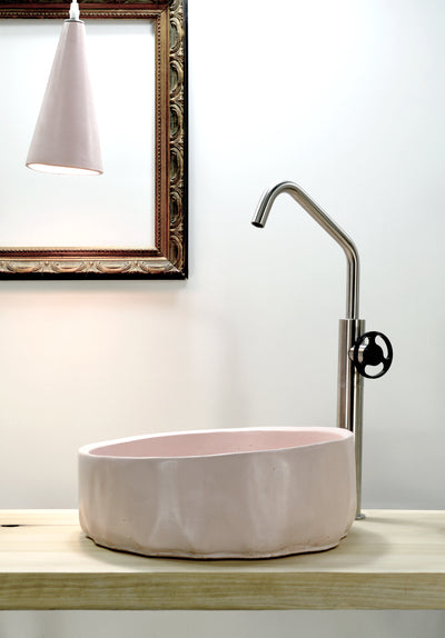 Flut Pale Pink Concrete Sink - robertotiranti.shop