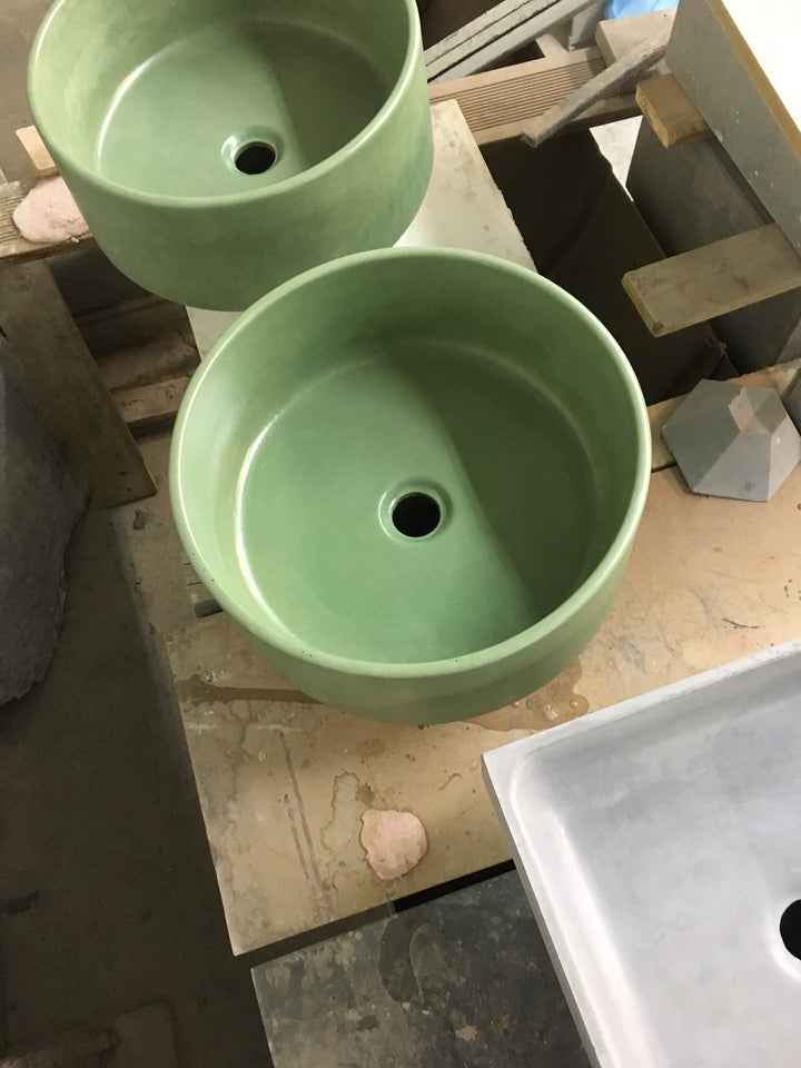 Oi - Green Concrete Sink - robertotiranti.shop
